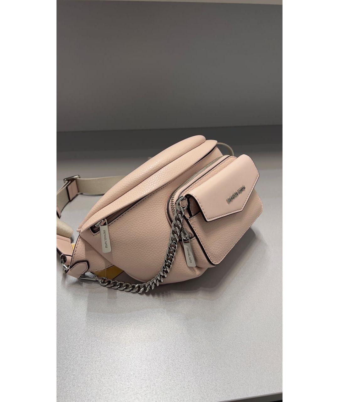 MICHAEL KORS Розовая кожаная сумка через плечо, фото 2