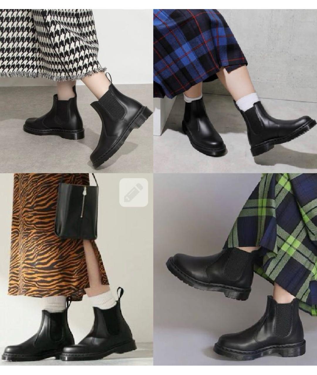 DR. MARTENS Черные кожаные ботинки, фото 6