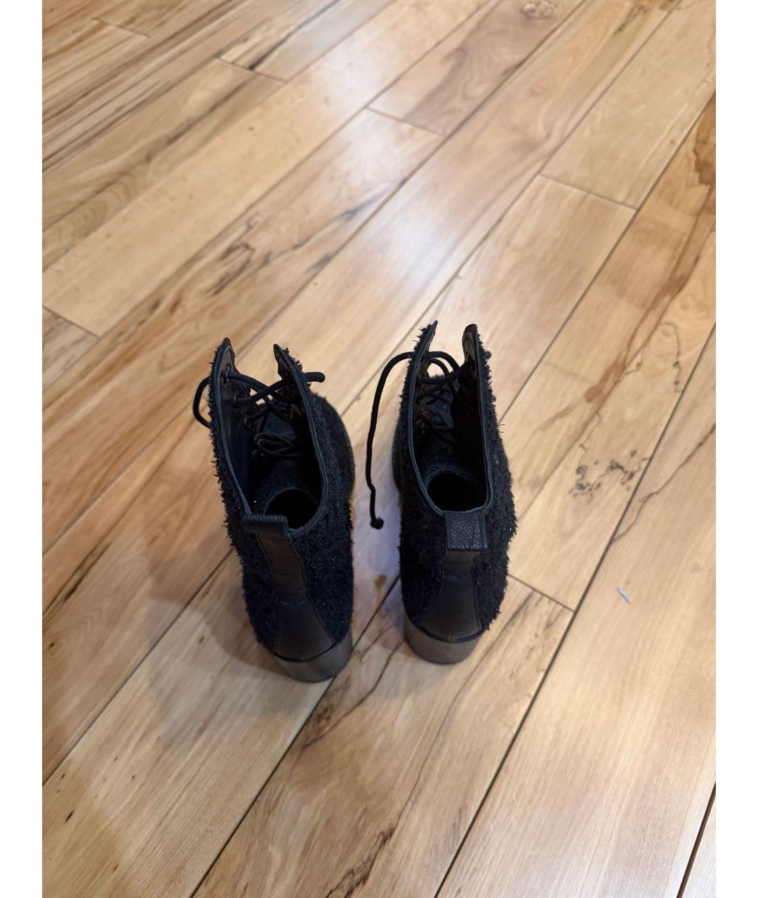 STUART WEITZMAN Темно-синие текстильные ботинки, фото 3