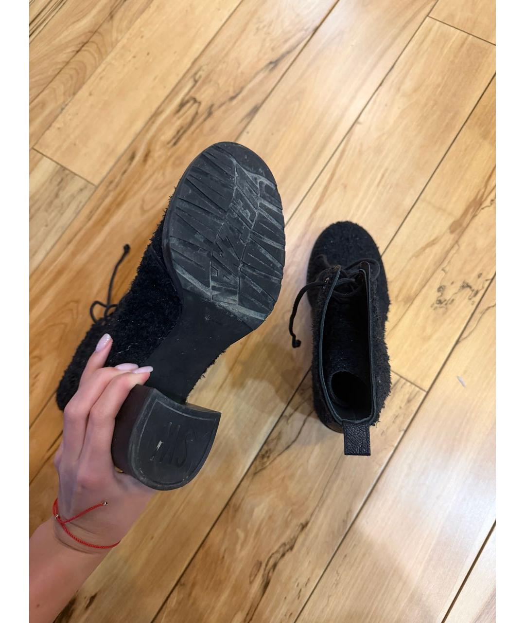 STUART WEITZMAN Темно-синие текстильные ботинки, фото 4