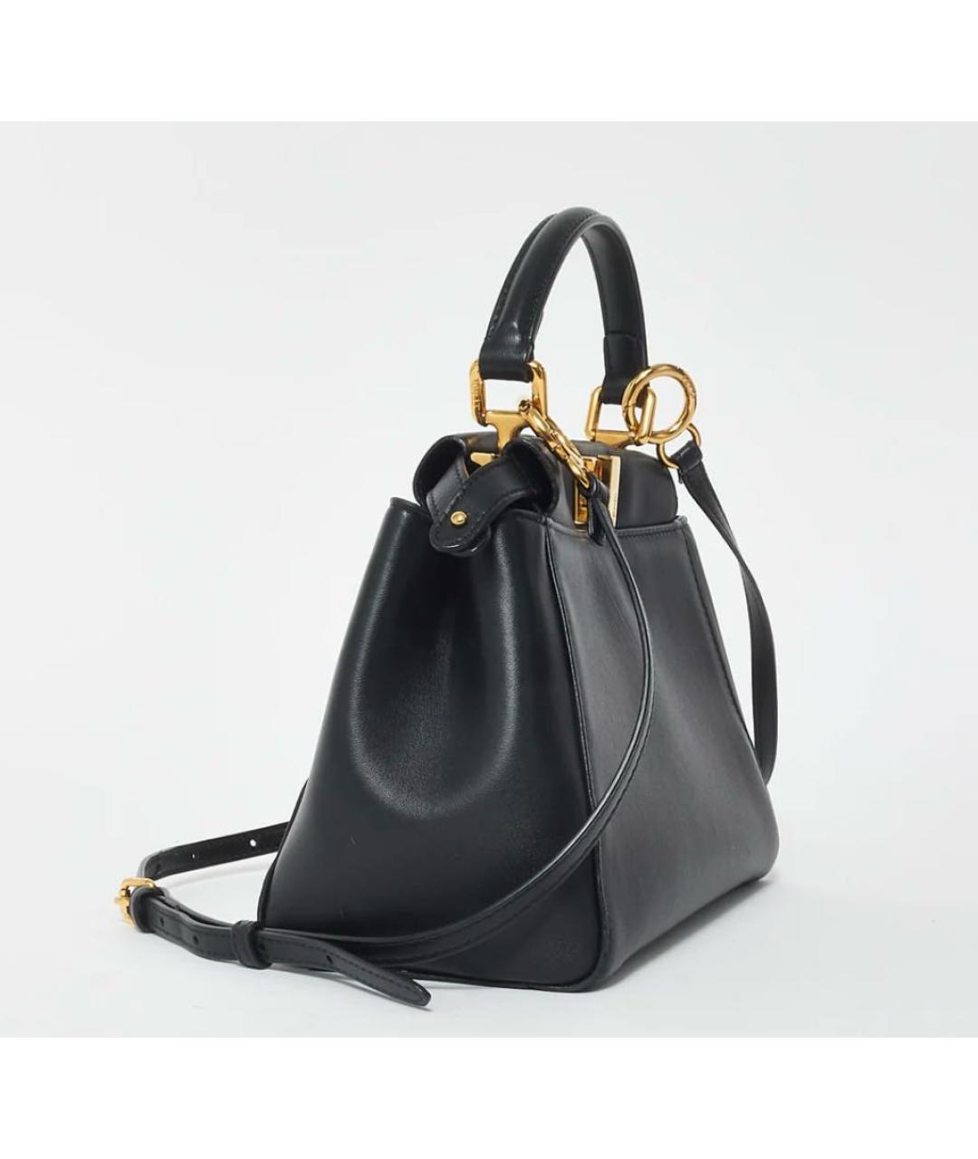 FENDI Черная кожаная сумка через плечо, фото 2