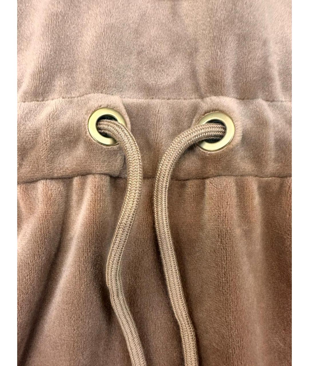 CALVIN KLEIN Коричневое велюровое повседневное платье, фото 8