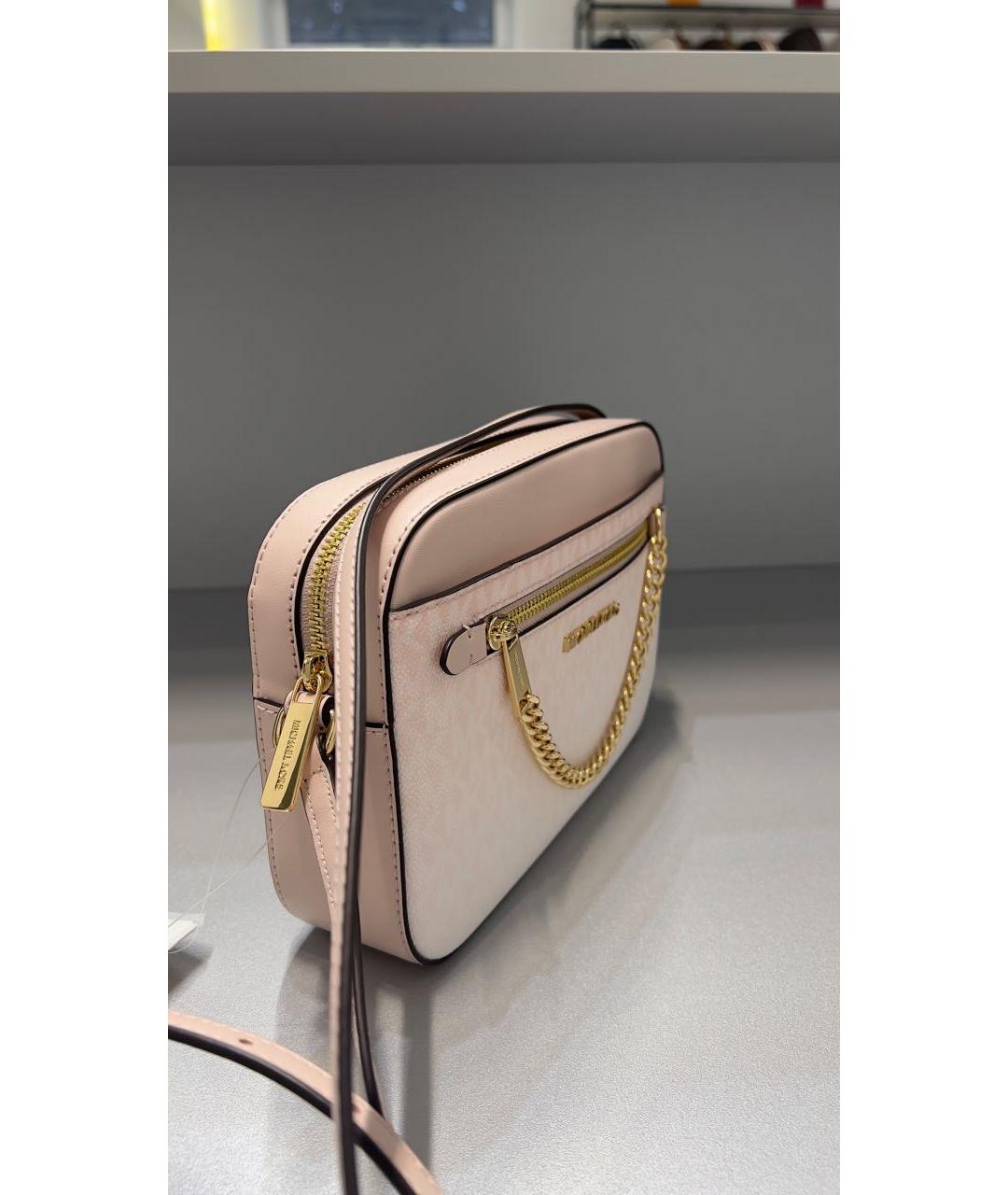 MICHAEL KORS Розовая кожаная сумка через плечо, фото 2