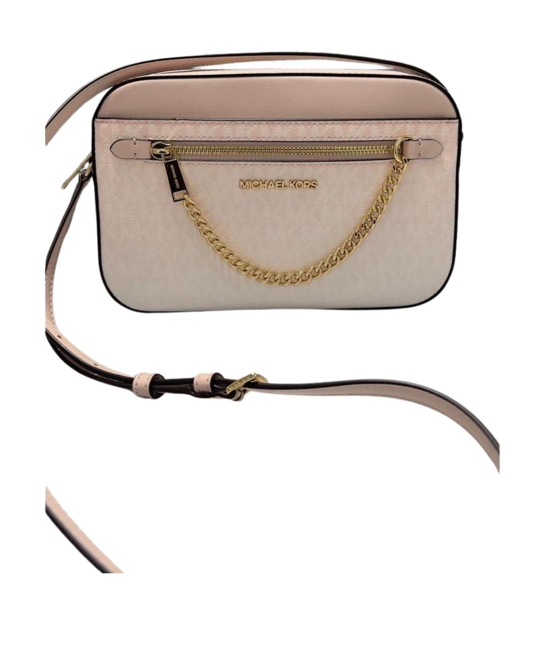 MICHAEL KORS Розовая кожаная сумка через плечо, фото 1