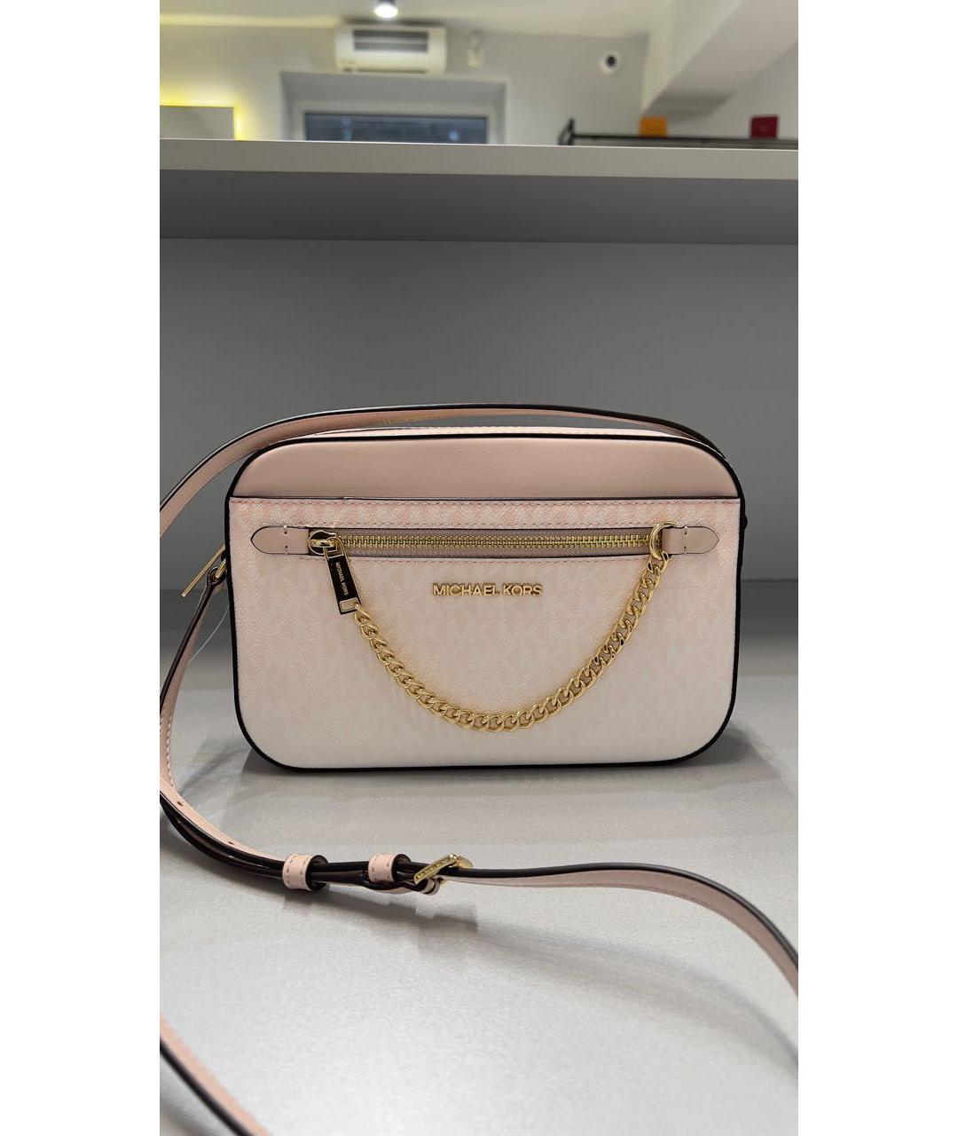 MICHAEL KORS Розовая кожаная сумка через плечо, фото 5