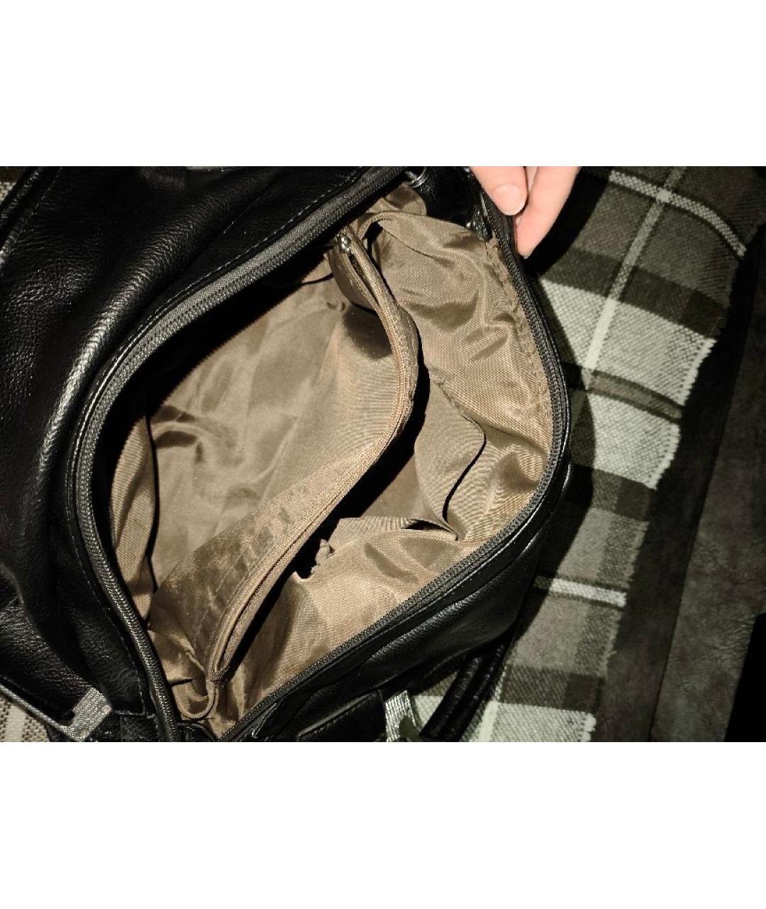 FLOYD Черная сумка с короткими ручками из искусственной кожи, фото 5