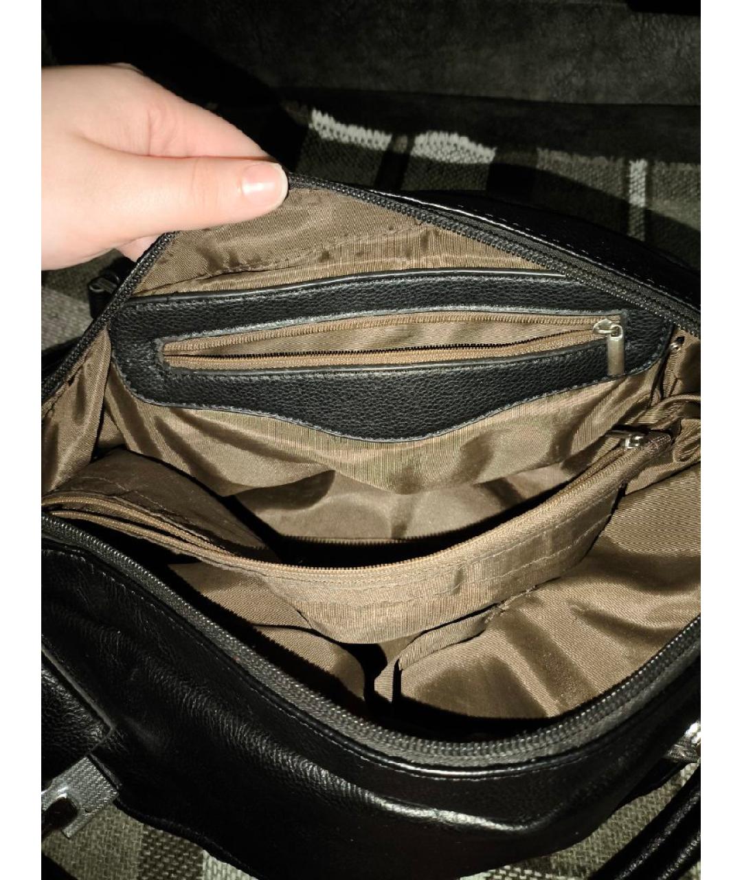 FLOYD Черная сумка с короткими ручками из искусственной кожи, фото 4