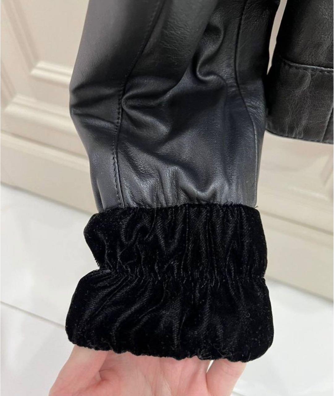 ARMANI JEANS Черная кожаная куртка, фото 4