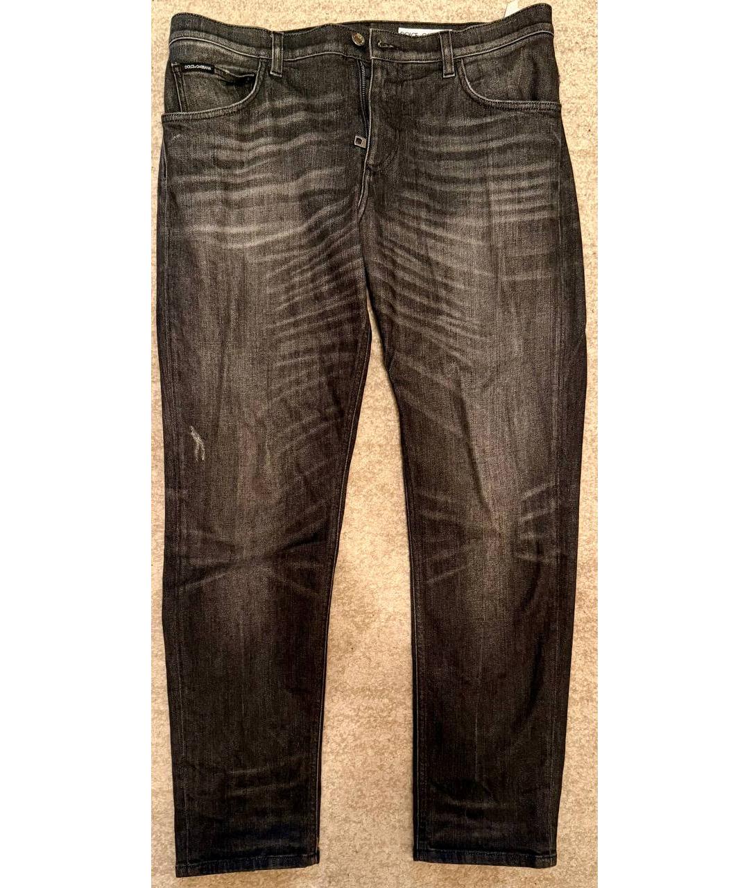 DOLCE&GABBANA Черные хлопковые джинсы, фото 4