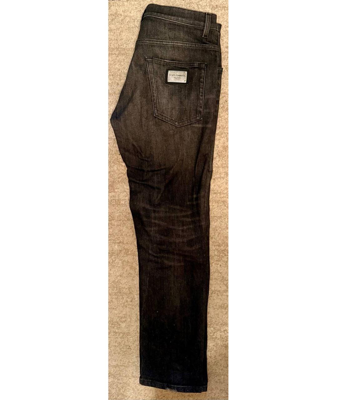 DOLCE&GABBANA Черные хлопковые джинсы, фото 5