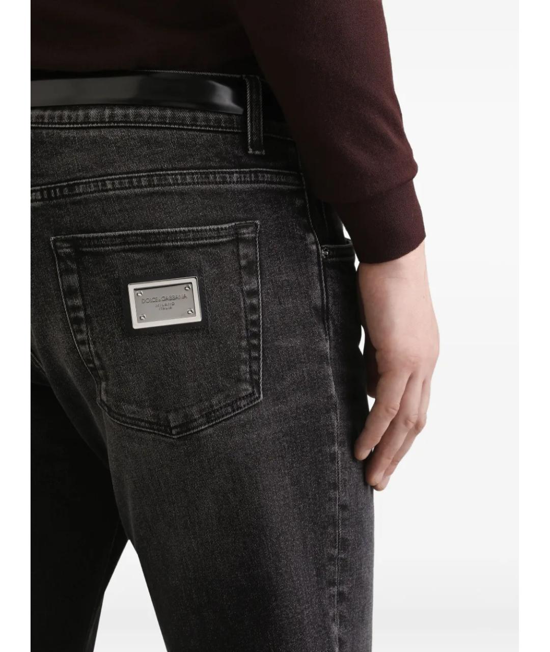 DOLCE&GABBANA Черные хлопковые джинсы, фото 3