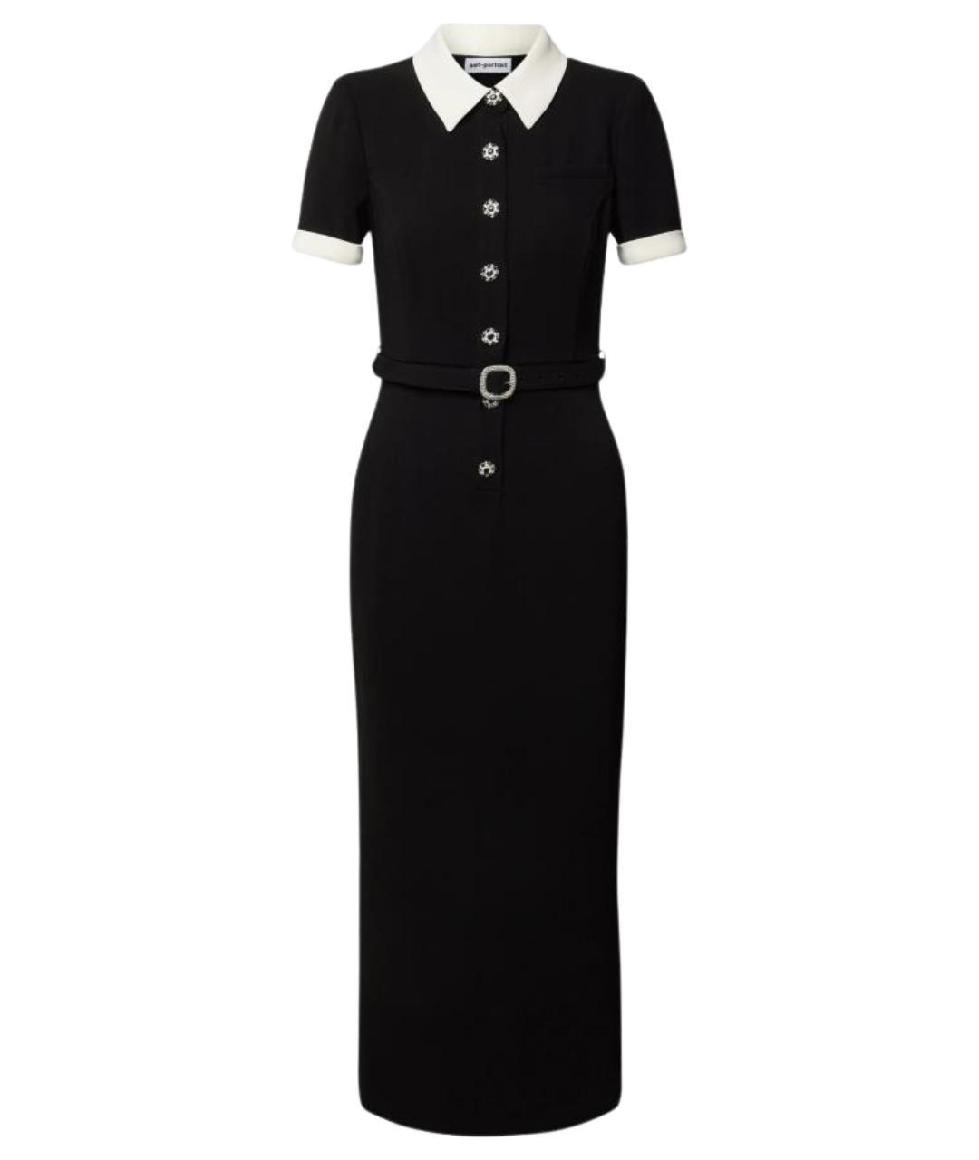 SELF-PORTRAIT Черное повседневное платье, фото 1