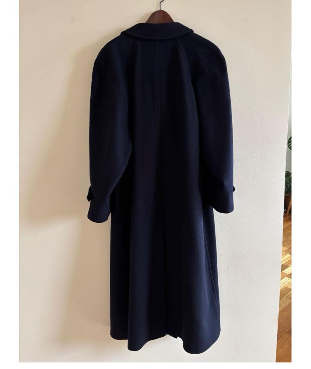 BURBERRY Темно-синее шерстяное пальто, фото 2