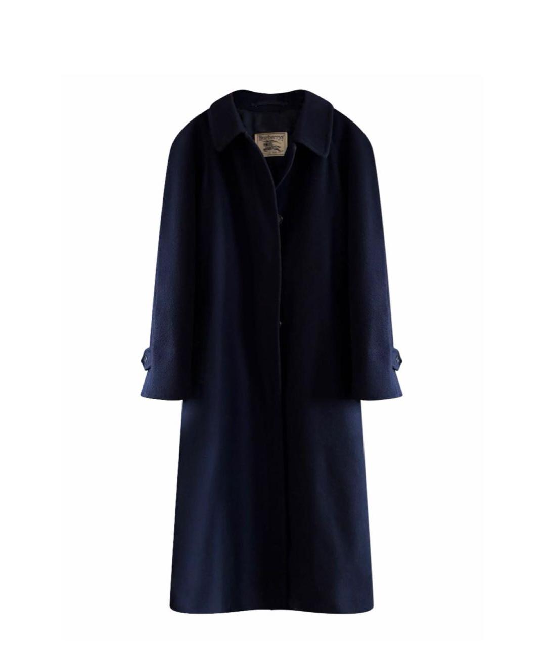 BURBERRY Темно-синее шерстяное пальто, фото 7