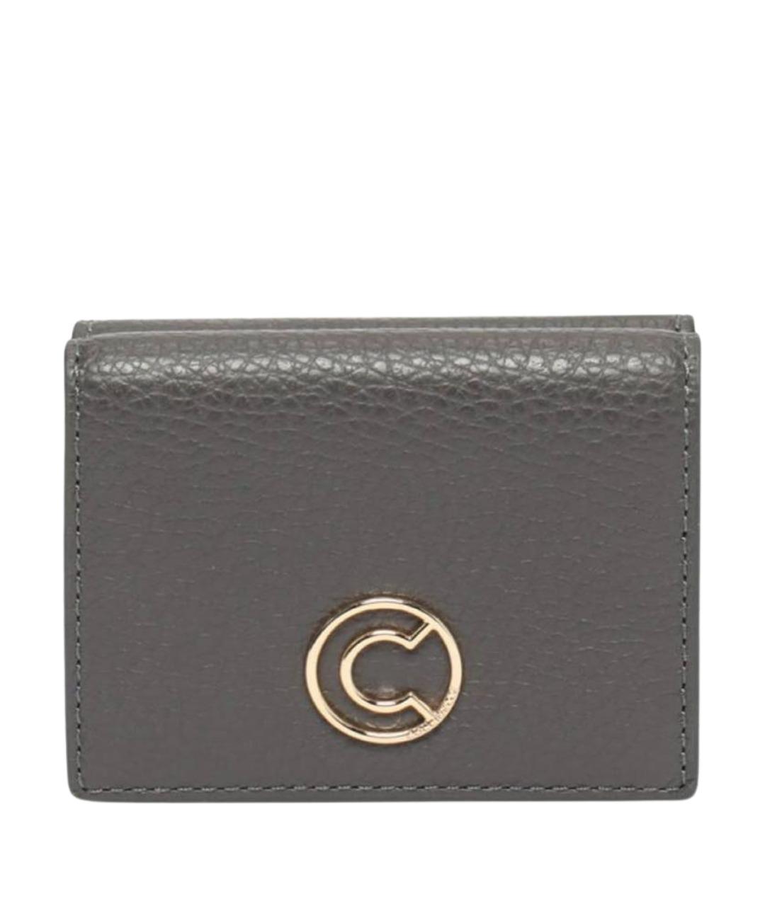 COCCINELLE Антрацитовый кожаный кошелек, фото 1