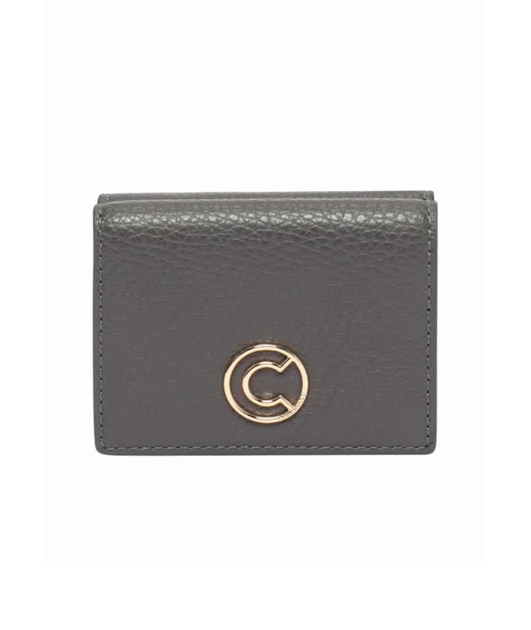 COCCINELLE Антрацитовый кожаный кошелек, фото 7