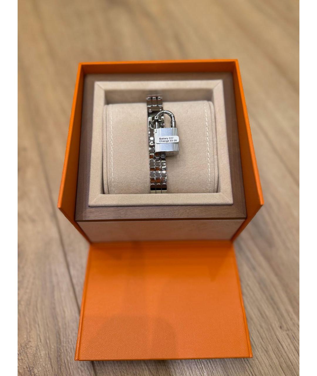 HERMES Серебряные стальные часы, фото 5