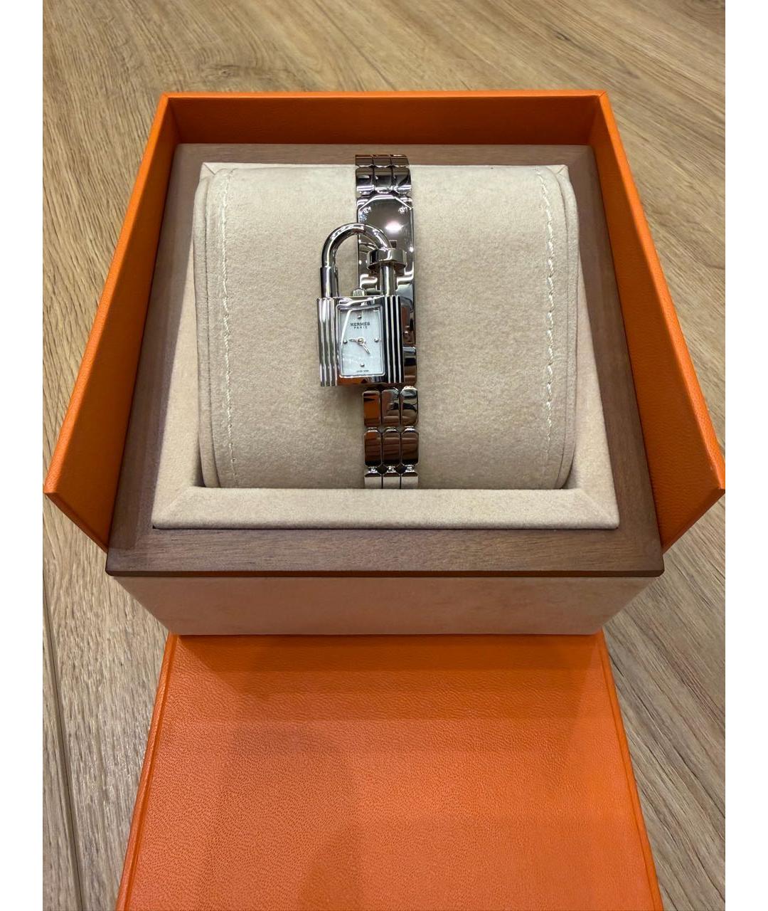 HERMES Серебряные стальные часы, фото 4