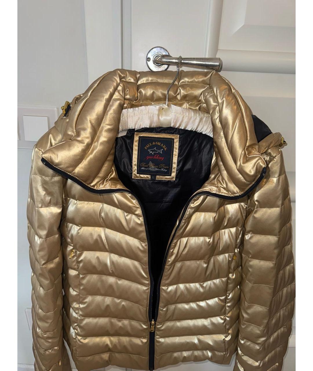 PAUL & SHARK Золотой полиэстеровый пуховик, фото 7