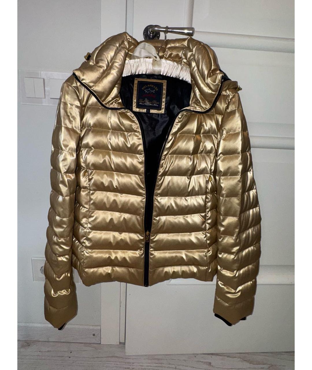 PAUL & SHARK Золотой полиэстеровый пуховик, фото 2