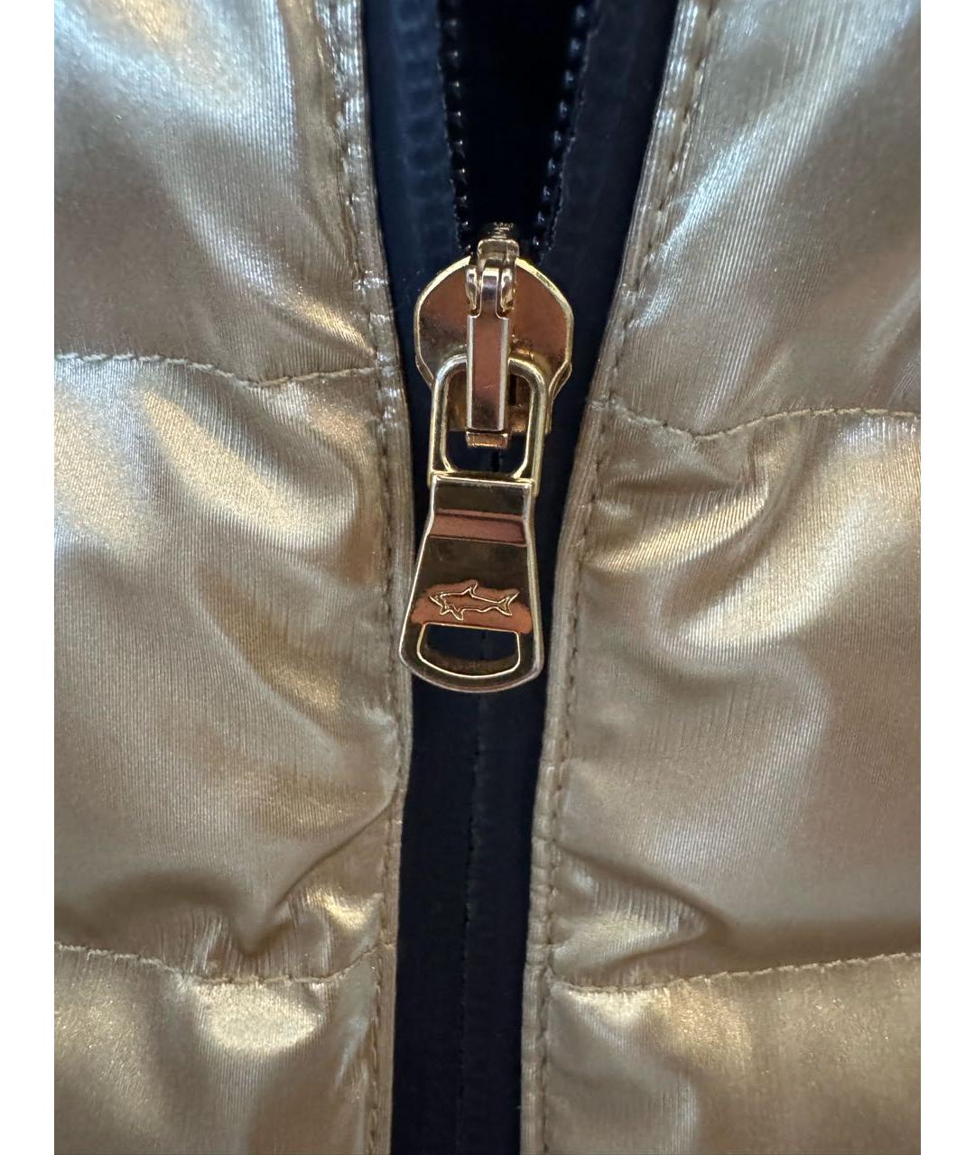 PAUL & SHARK Золотой полиэстеровый пуховик, фото 6