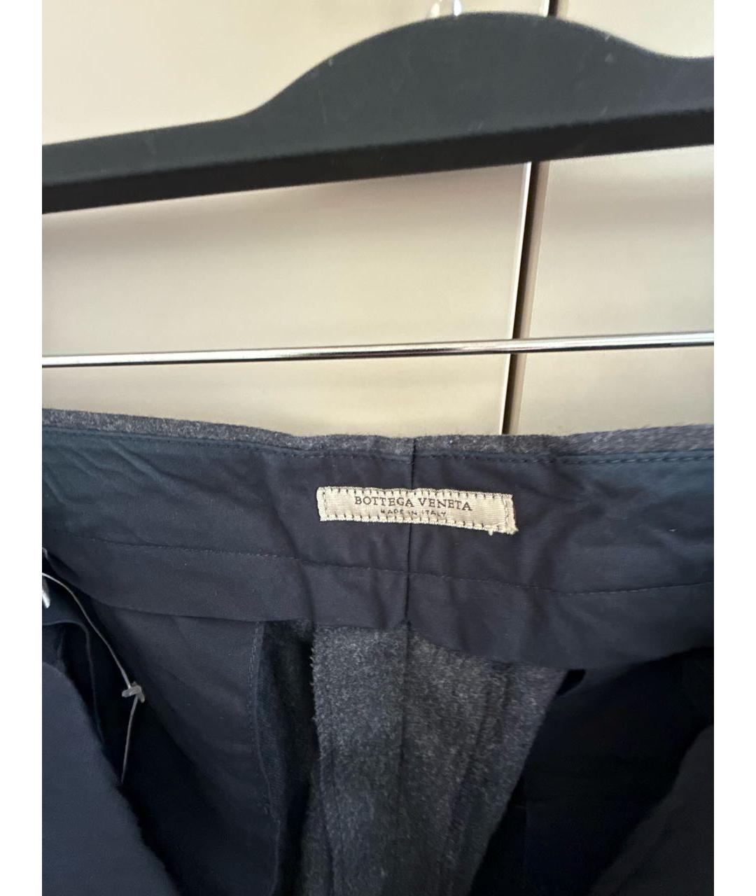 BOTTEGA VENETA Серые шерстяные классические брюки, фото 3