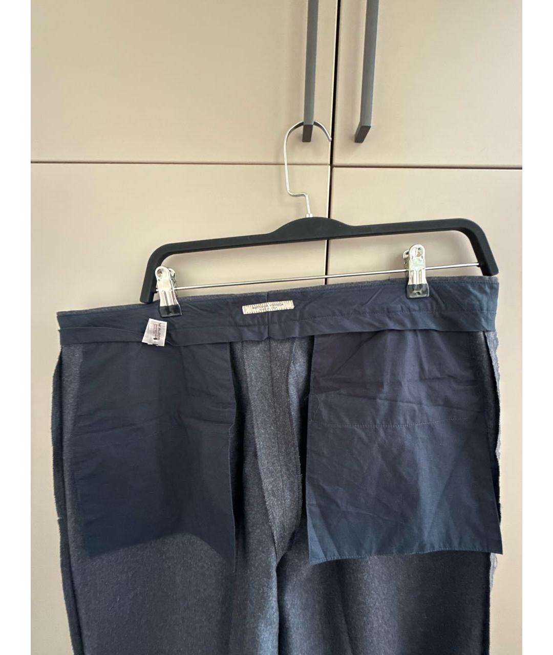 BOTTEGA VENETA Серые шерстяные классические брюки, фото 4