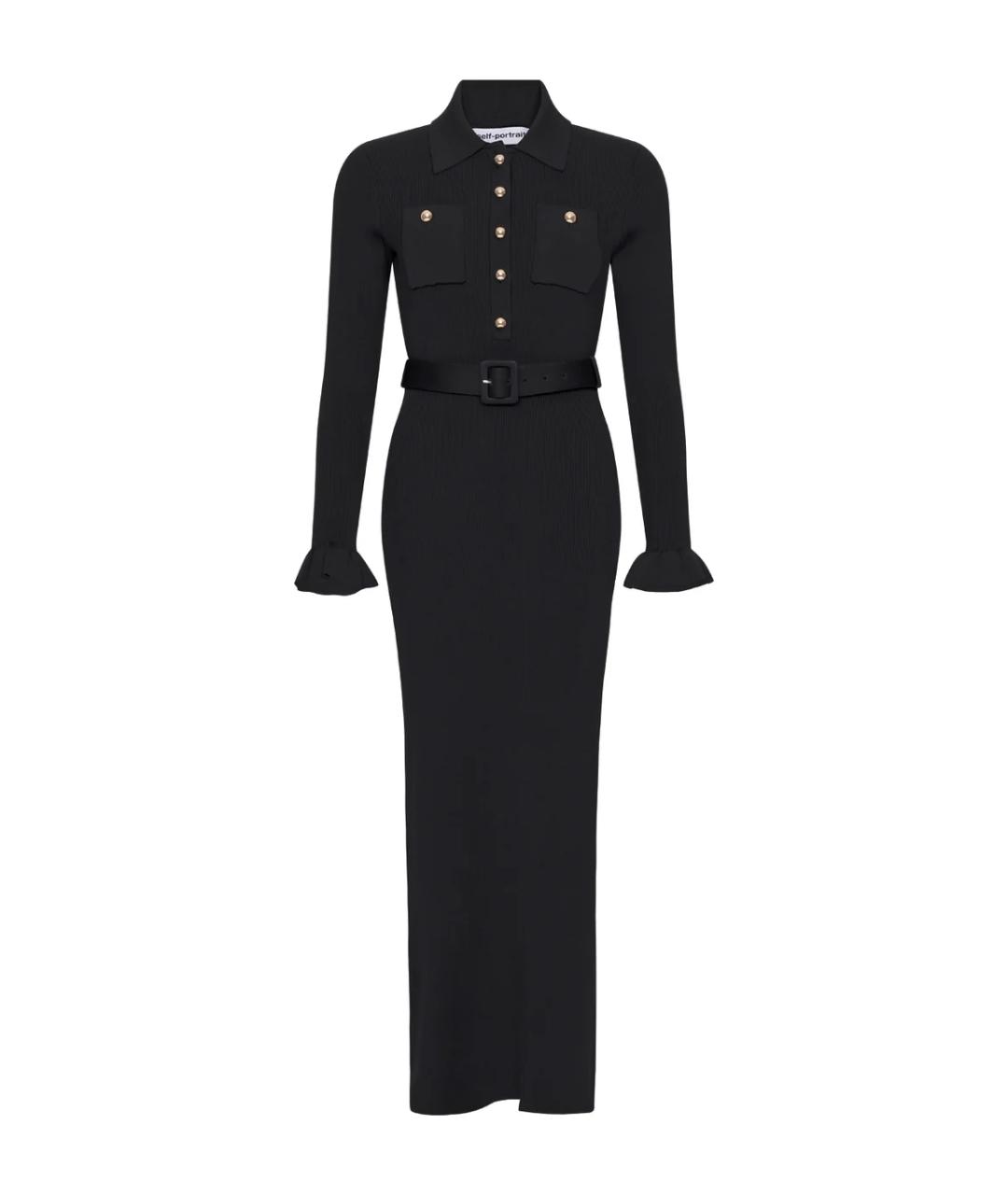 SELF-PORTRAIT Черное повседневное платье, фото 1