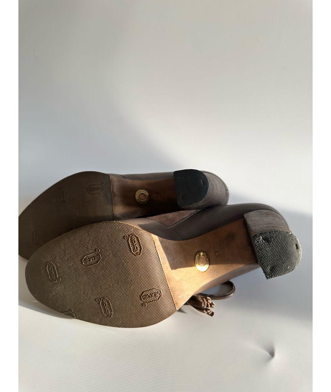 LORO PIANA Коричневые замшевые сапоги, фото 5