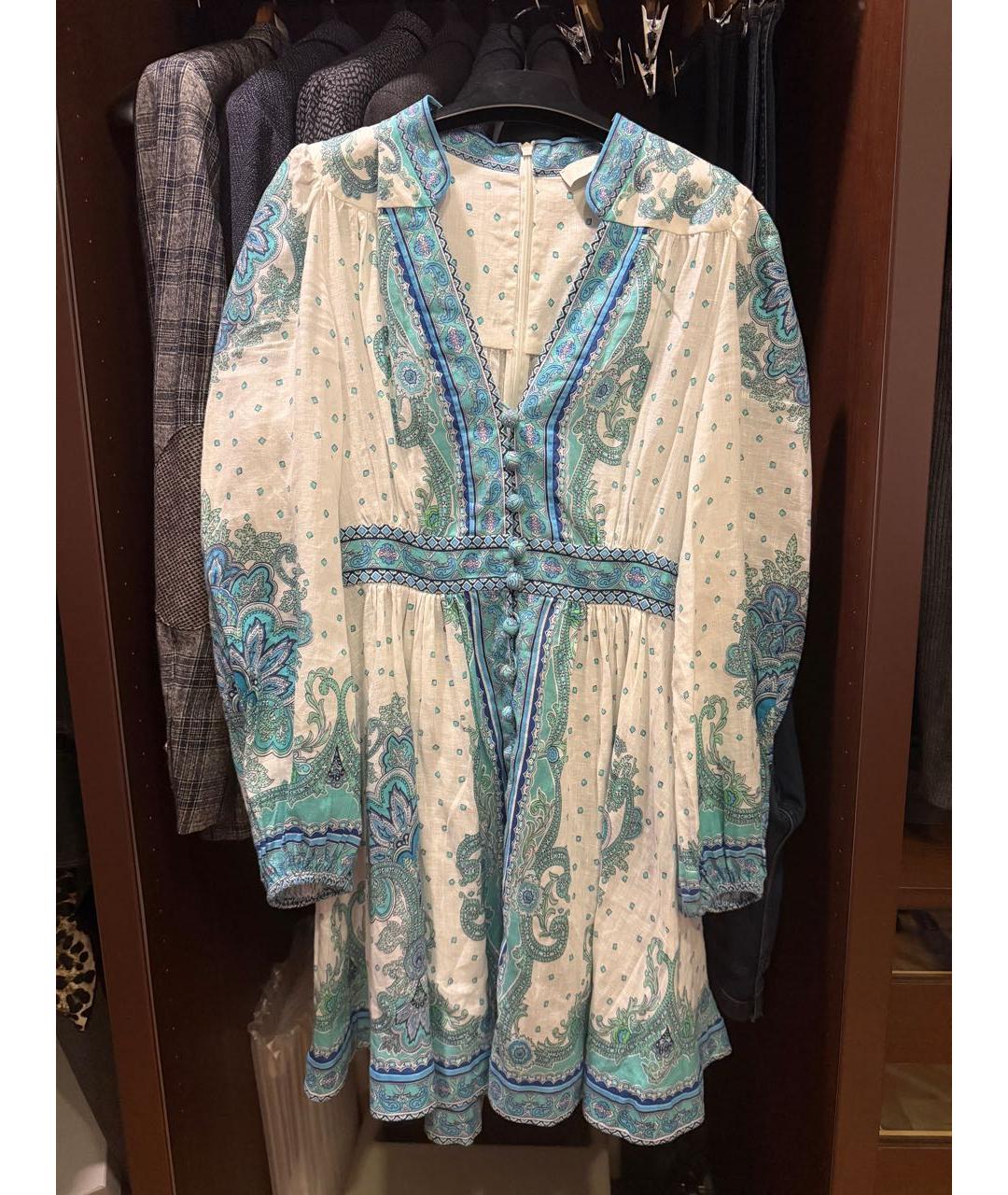 ZIMMERMANN Голубой хлопковый сарафан, фото 4