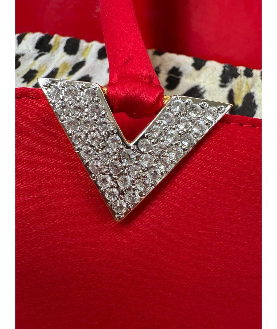 VALENTINO Красная тканевая сумка с короткими ручками, фото 8