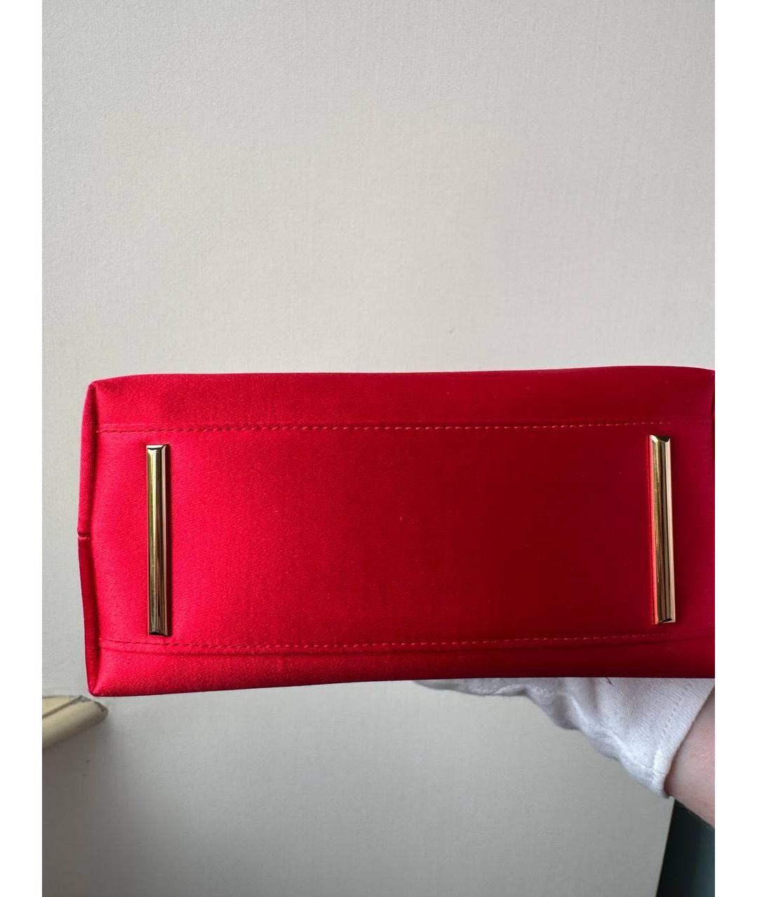 VALENTINO Красная тканевая сумка с короткими ручками, фото 7