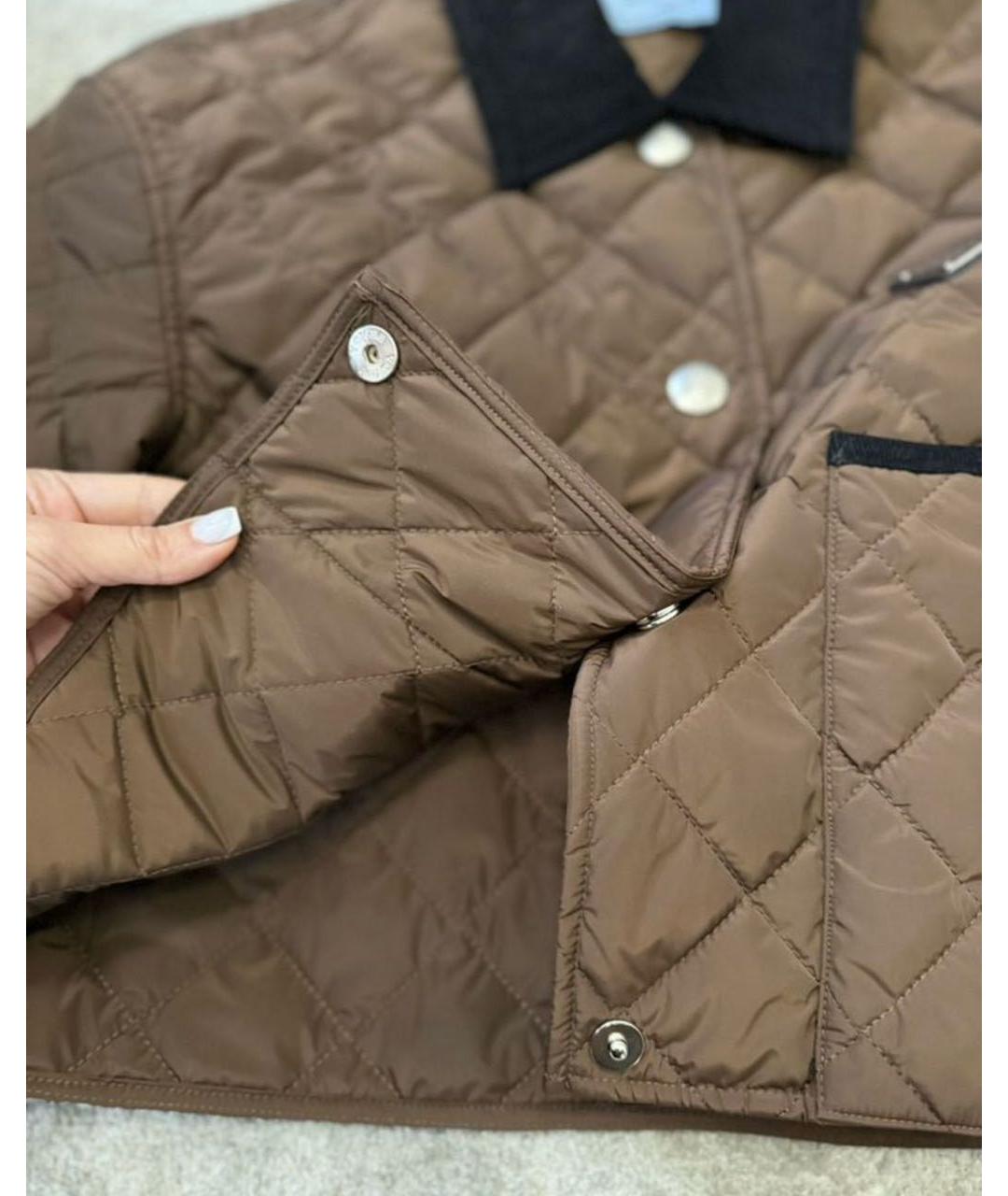 PRADA Коричневая полиамидовая куртка, фото 4