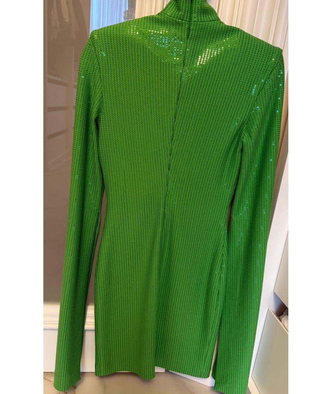 SOLACE LONDON Зеленые полиуретановое вечернее платье, фото 3