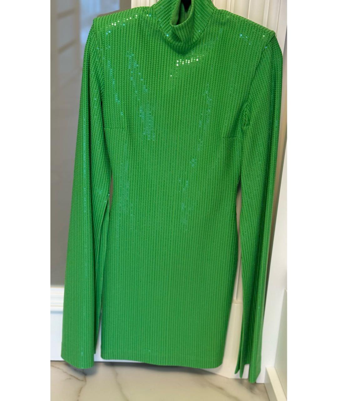 SOLACE LONDON Зеленые полиуретановое вечернее платье, фото 5