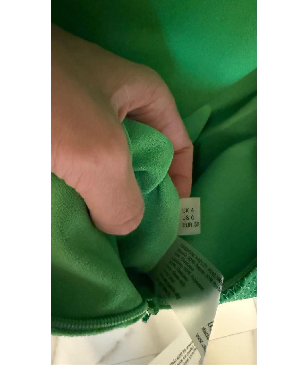 SOLACE LONDON Зеленые полиуретановое вечернее платье, фото 4