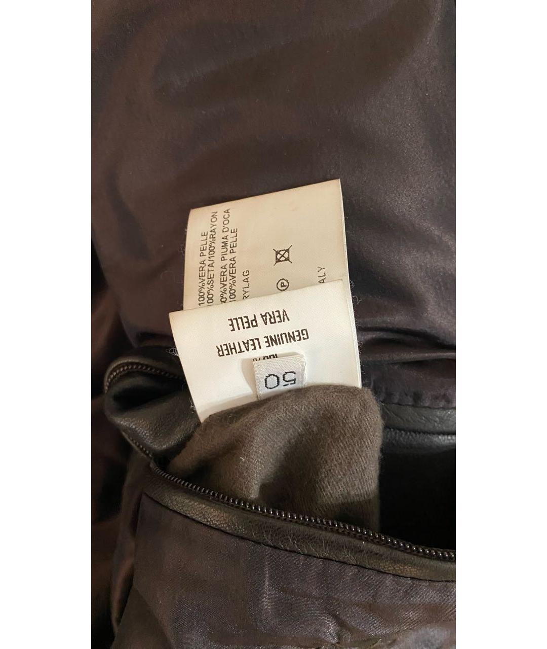 BRIONI Коричневый кожаный пуховик, фото 5