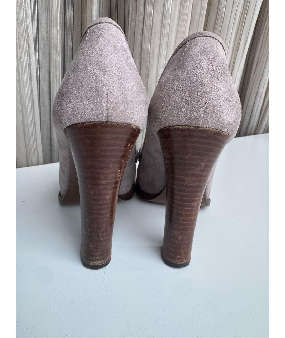 GUCCI Фиолетовые замшевые туфли, фото 4