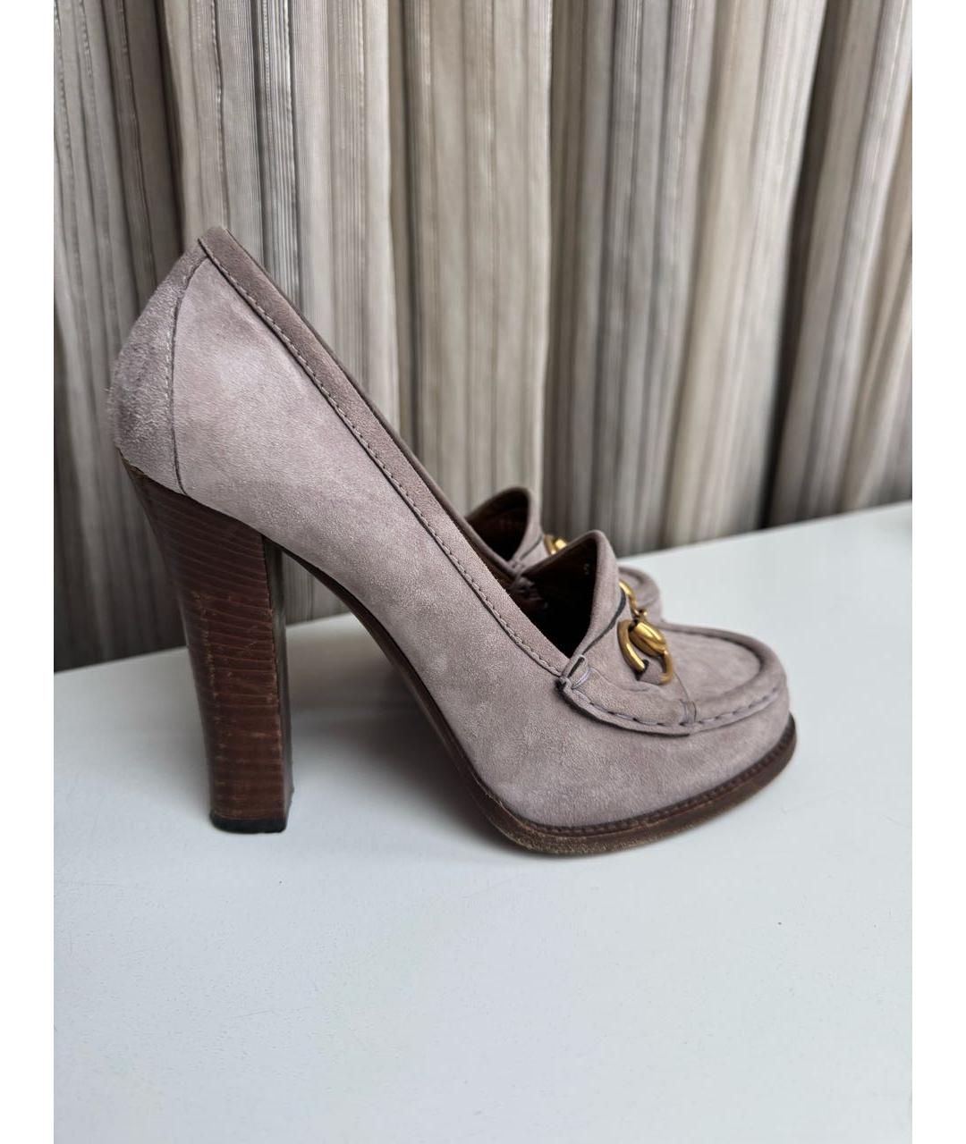 GUCCI Фиолетовые замшевые туфли, фото 8