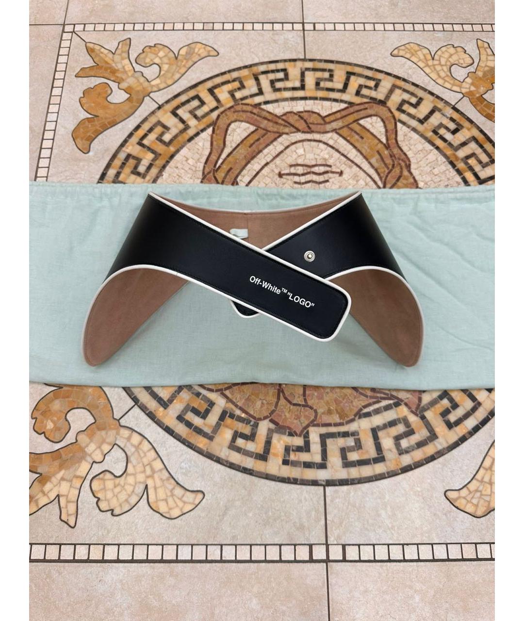 OFF-WHITE Бежевый кожаный ремень, фото 7