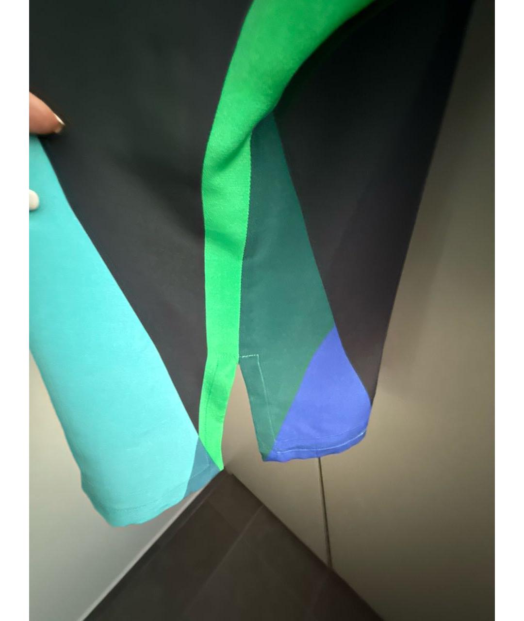 MAX MARA Зеленая шелковая блузы, фото 4