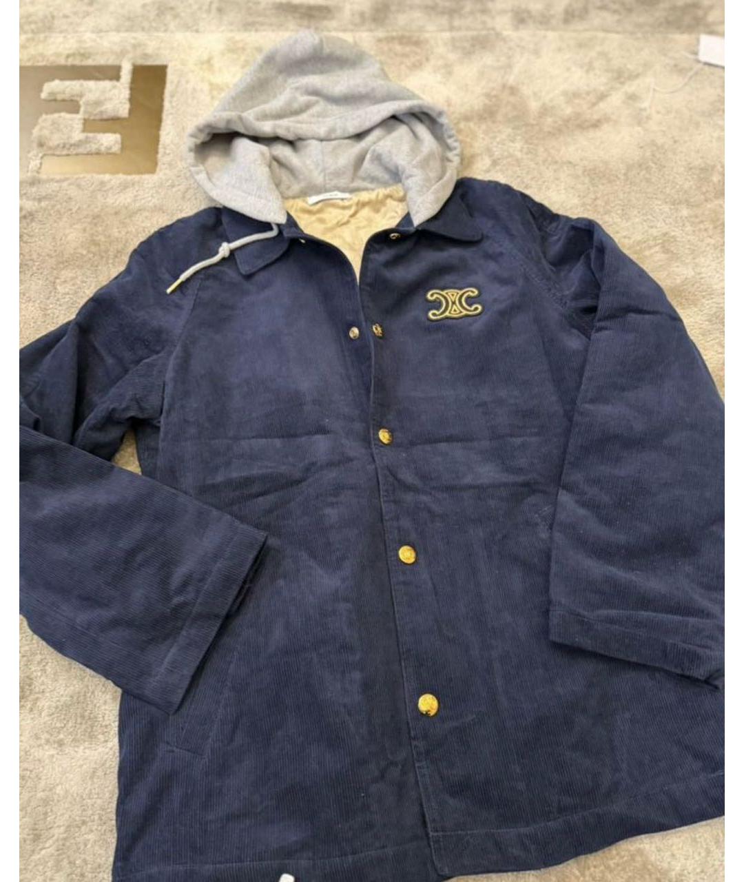CELINE Темно-синяя хлопковая куртка, фото 3
