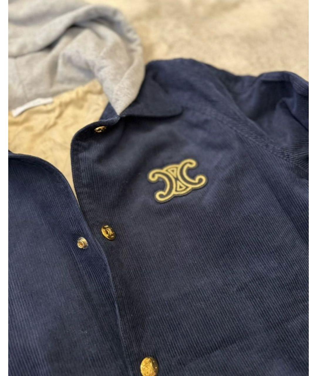 CELINE Темно-синяя хлопковая куртка, фото 4