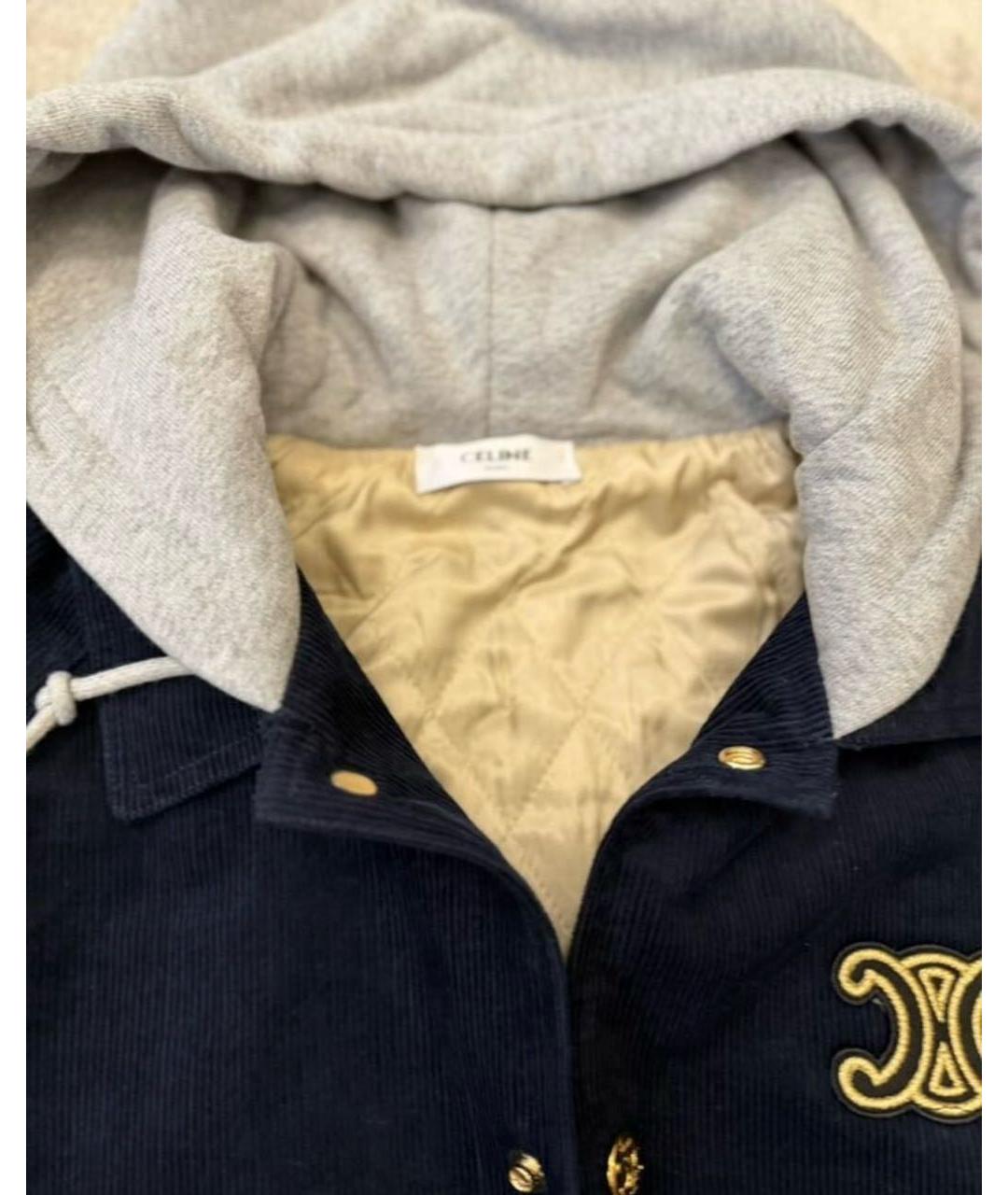 CELINE Темно-синяя хлопковая куртка, фото 5