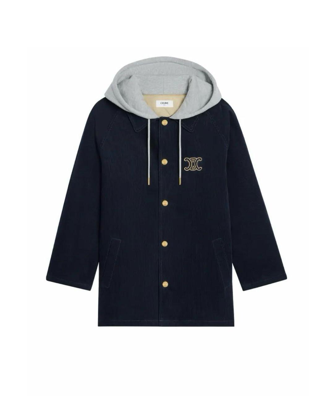 CELINE Темно-синяя хлопковая куртка, фото 8