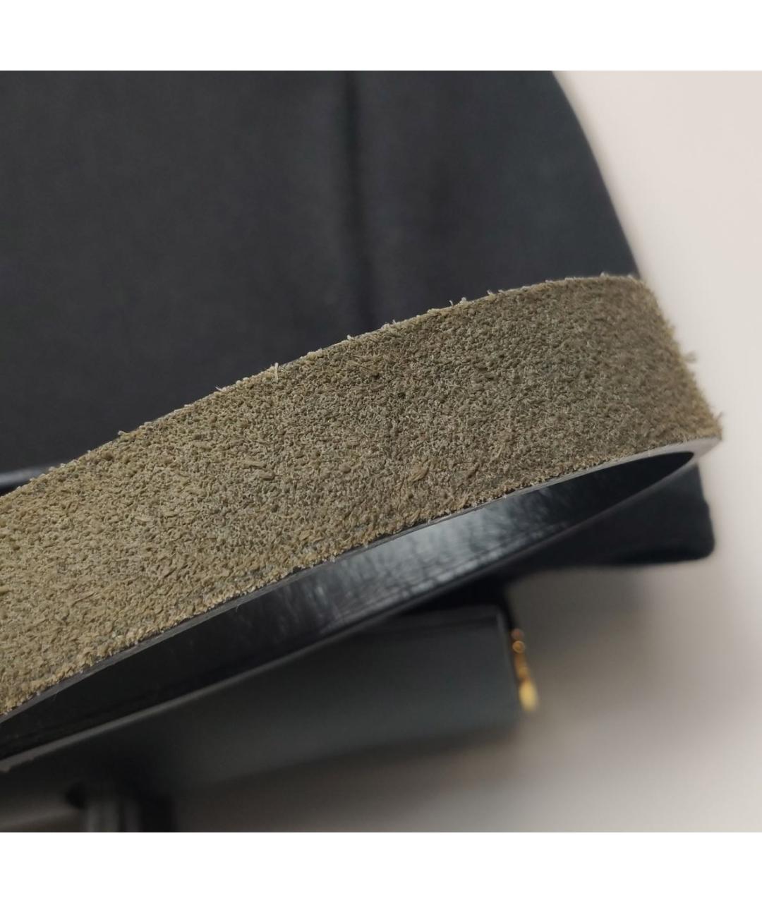 HERMES Черная кожаная сумка тоут, фото 8