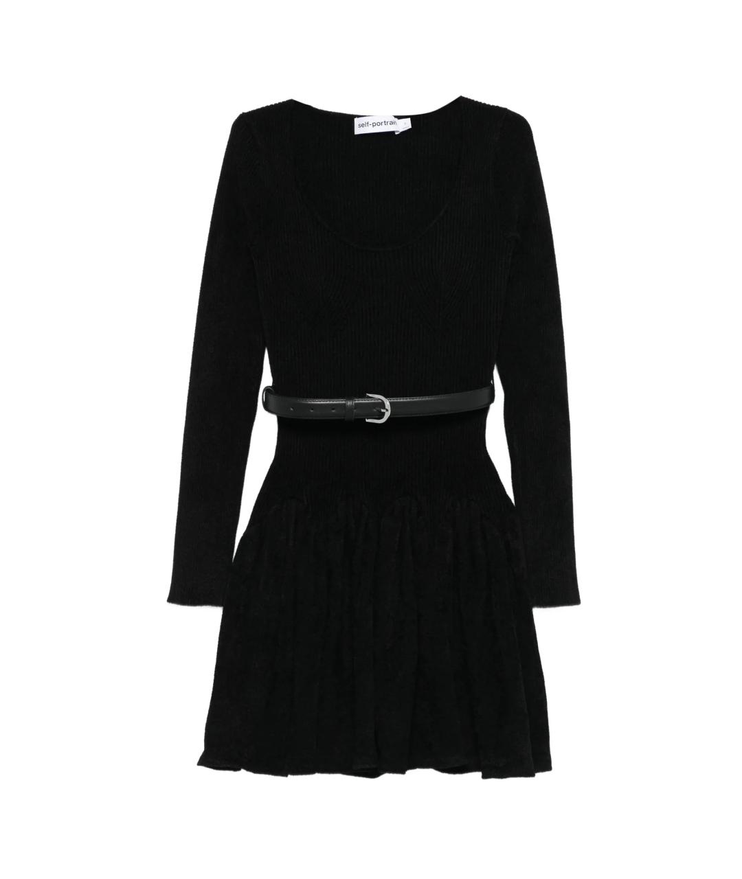 SELF-PORTRAIT Черное повседневное платье, фото 1