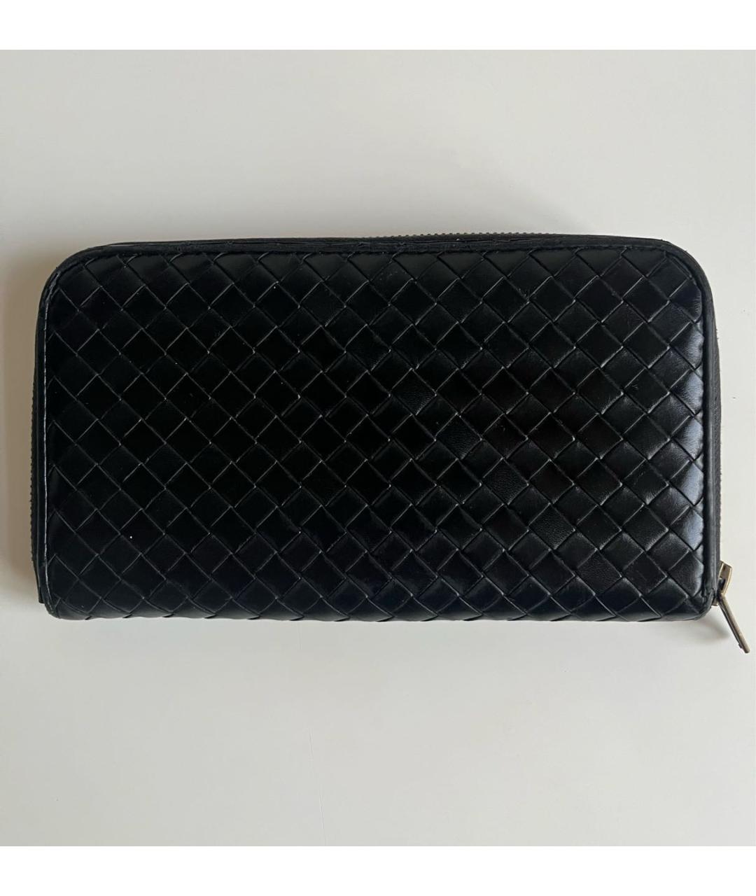 BOTTEGA VENETA Черный кожаный кошелек, фото 2