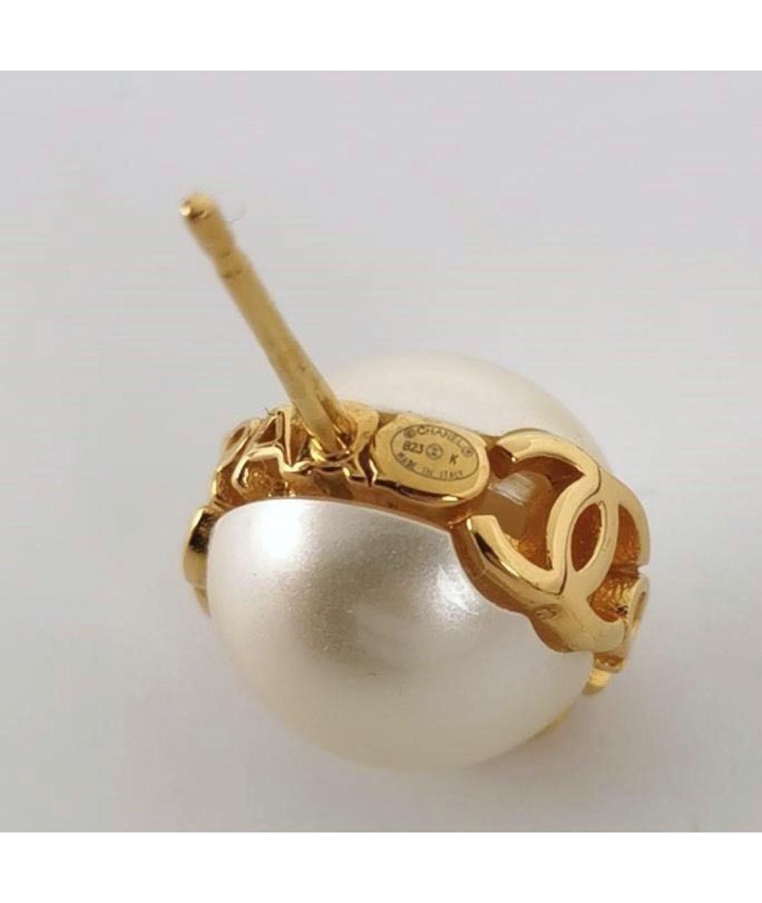 CHANEL Белые жемчужные серьги, фото 4