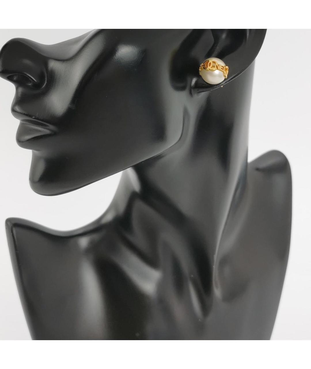 CHANEL Белые жемчужные серьги, фото 2